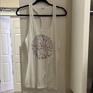 Women's White Widespread Panic Tank Top